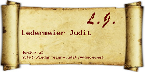 Ledermeier Judit névjegykártya